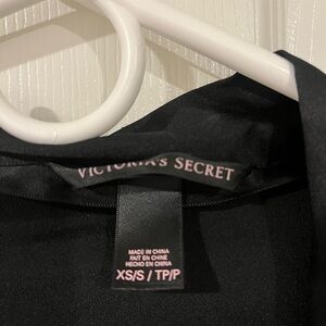 Victoria's Secret black satin robe